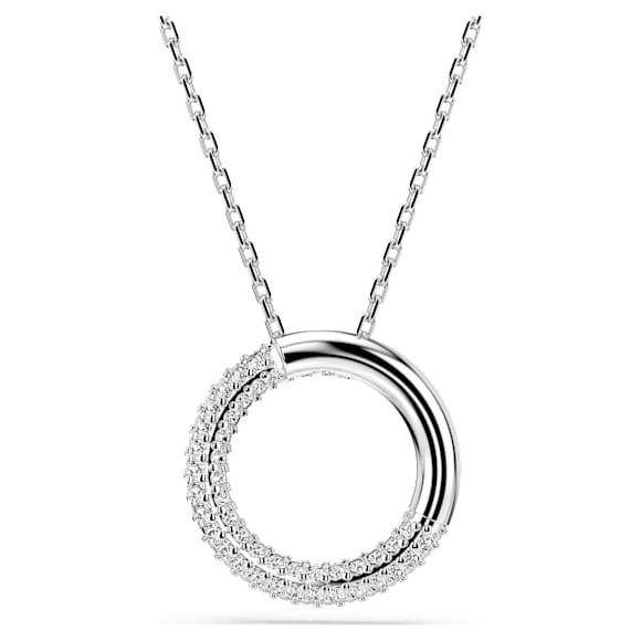 Dextera 펜던트, 파베, 화이트, 로듐 플래팅 - Swarovski, 5692737