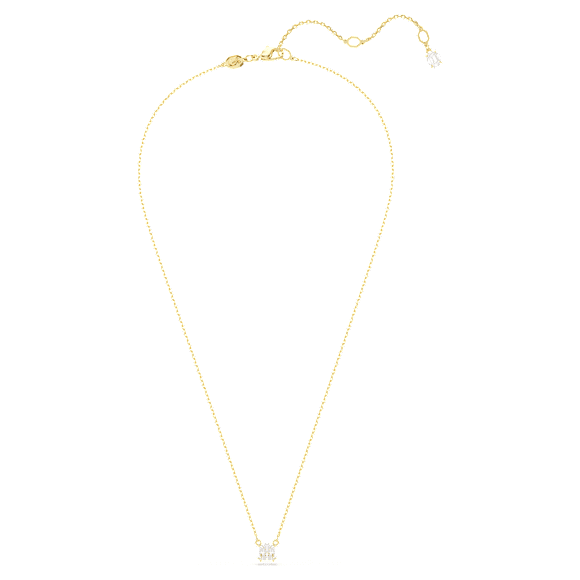 Stilla Attract pendant, Square cut, White, Gold-tone plated - Swarovski, 5693153