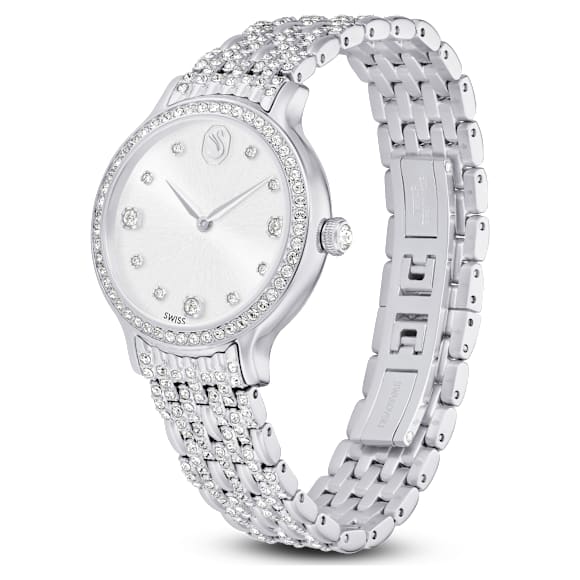Imber watch, Swiss Made, Metal bracelet, Silver tone, Stainless Steel - Swarovski, 5693634
