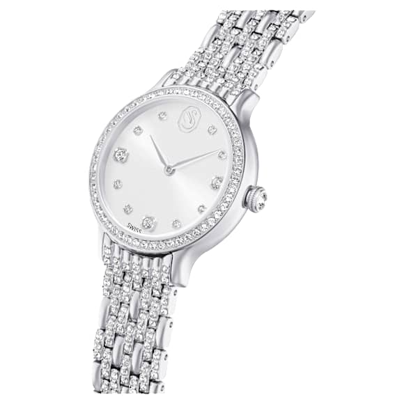 Imber watch, Swiss Made, Metal bracelet, Silver tone, Stainless Steel - Swarovski, 5693634