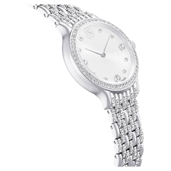 Imber watch, Swiss Made, Metal bracelet, Silver tone, Stainless Steel - Swarovski, 5693634