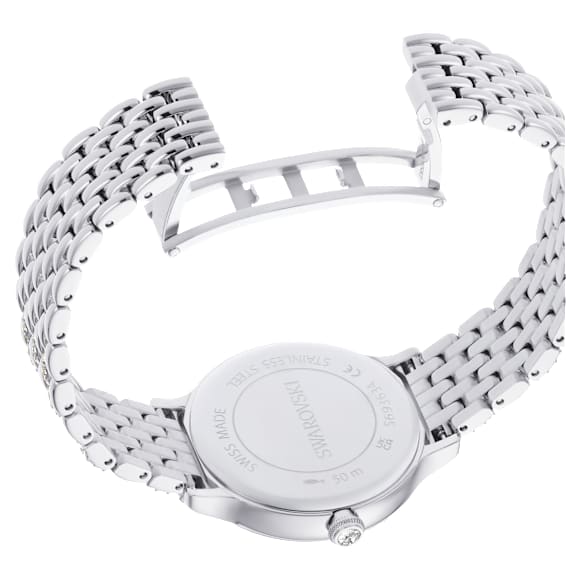 Imber watch, Swiss Made, Metal bracelet, Silver tone, Stainless Steel - Swarovski, 5693634