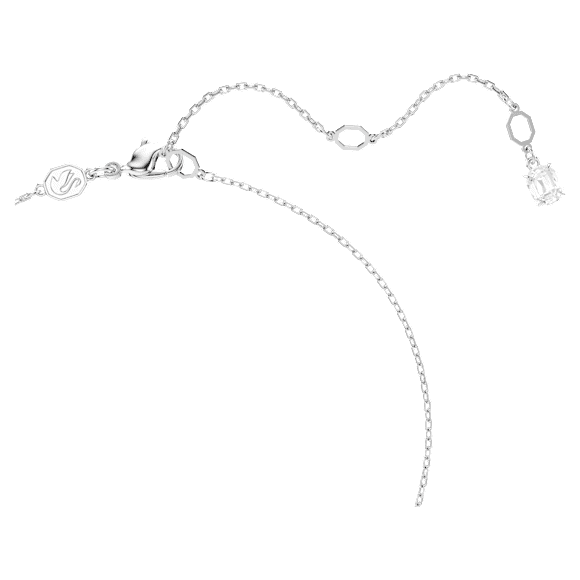Matrix pendant, Crystal pearl, Round cut, White, Rhodium plated - Swarovski, 5693897