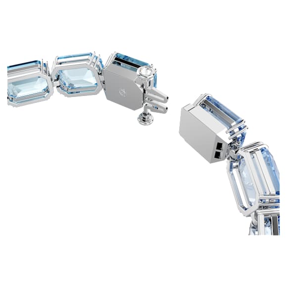 Pulseira Millenia, Lapidação octogonal, Gradiente de cor, Azul, Lacado a ródio - Swarovski, 5694135