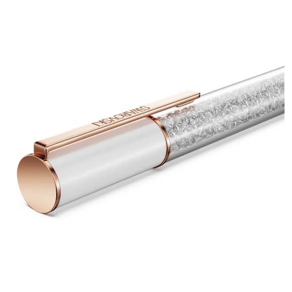 Crystalline Lustre ballpoint pen, White, Rose gold-tone plated - Swarovski, 5694174