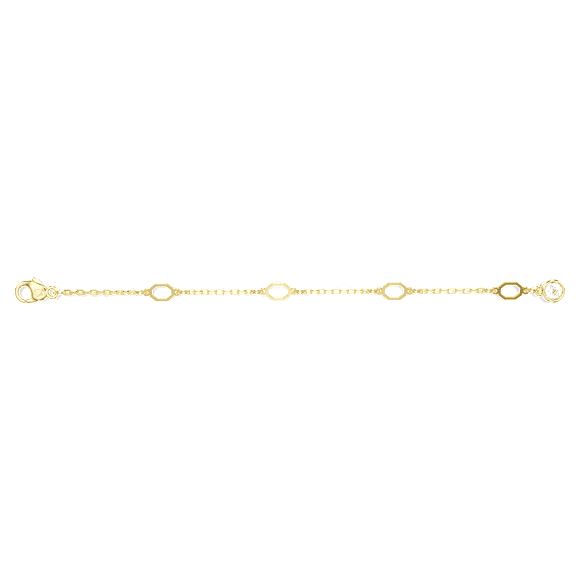 Imber 延長鏈, 白色, 鍍金（金色飾面） - Swarovski, 5694243