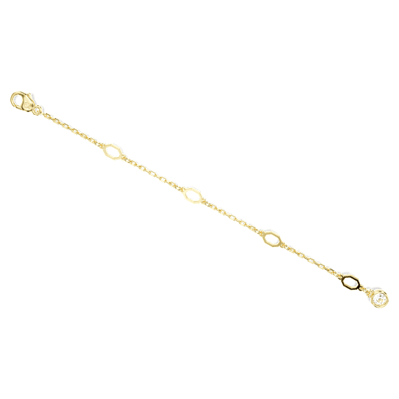 Nástavec Imber, Bílý, Povrchová úprava z 18k zlata - Swarovski, 5694243