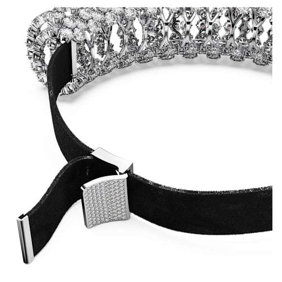 Ovratnica Constella, Okrogli rez, Bela, Prevleka iz rodija - Swarovski, 5694793