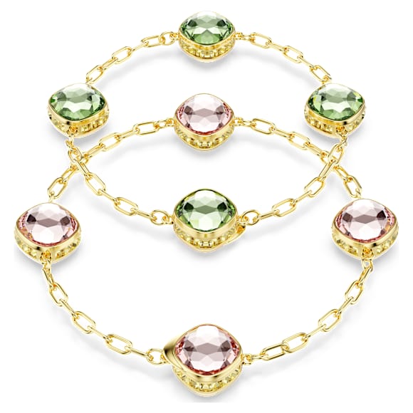 Chroma strandage, Octagon cut, Multicolored, Gold-tone plated - Swarovski, 5695863