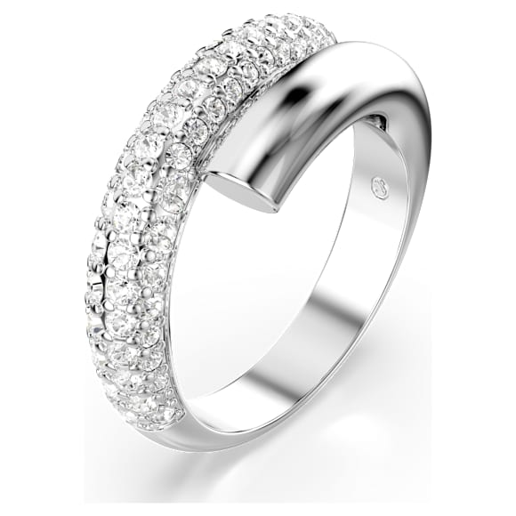 Dextera ring, White, Rhodium plated - Swarovski, 5695936