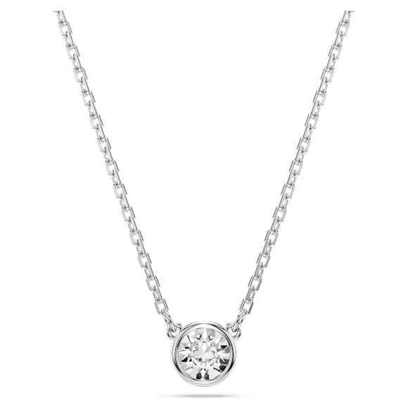 Pingente Imber, Lapidação redonda, Branco, Lacado a ródio - Swarovski, 5696039