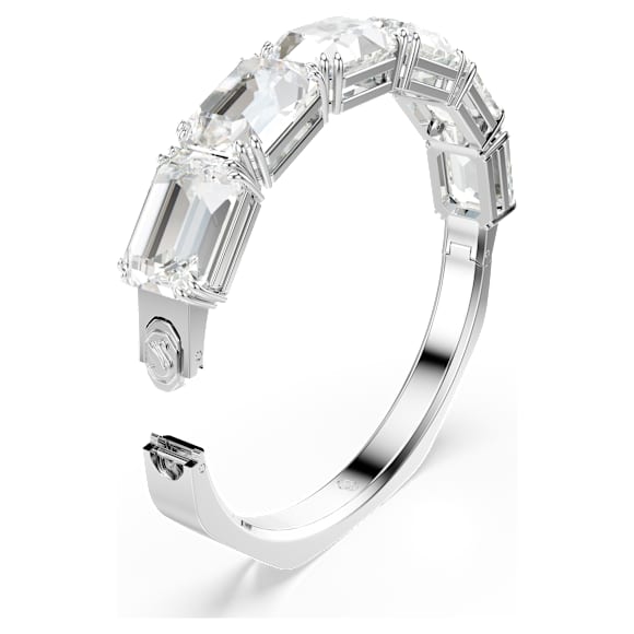Millenia กำไล, เจียระไนทรงแปดเหลี่ยม, ขาว, เคลือบโรเดียม - Swarovski, 5696323