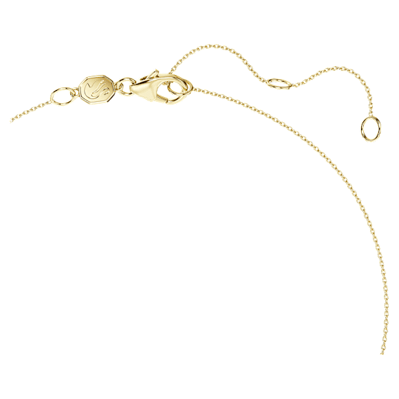 Eternity solitaire pendant, Lab-grown diamonds 1 ct tw, Round shape, 14K yellow gold - Swarovski, 5696886