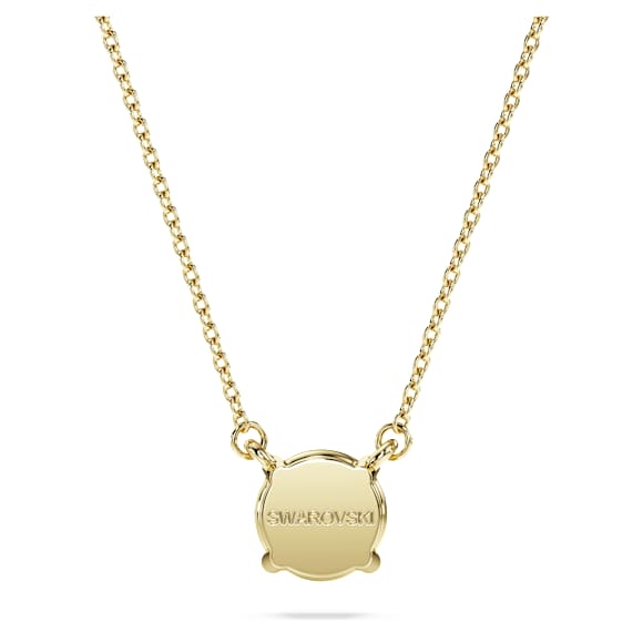Eternity solitaire pendant, Lab-grown diamonds 1 ct tw, Round shape, 14K yellow gold - Swarovski, 5696886