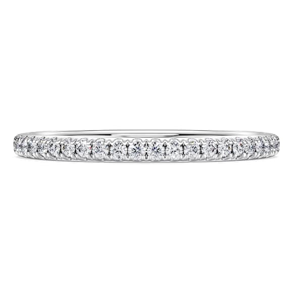 Eternity band ring, Lab-grown diamonds 0.2 ct tw, Round shape, Sterling silver - Swarovski, 5696895