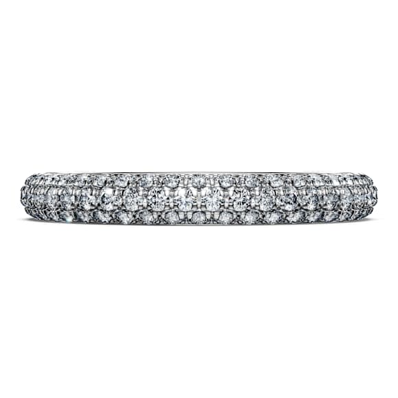 Eternity band ring, Lab-grown diamonds 0.75 ct tw, Round shape, 14K white gold - Swarovski, 5696979