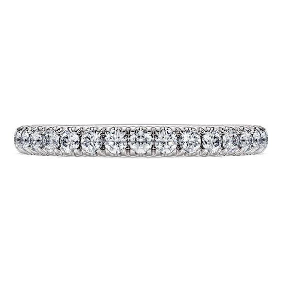 Obrączka Eternity, Diamenty laboratoryjne 0,4 karata, Kształt okrągły, 14K białe złoto - Swarovski, 5696989