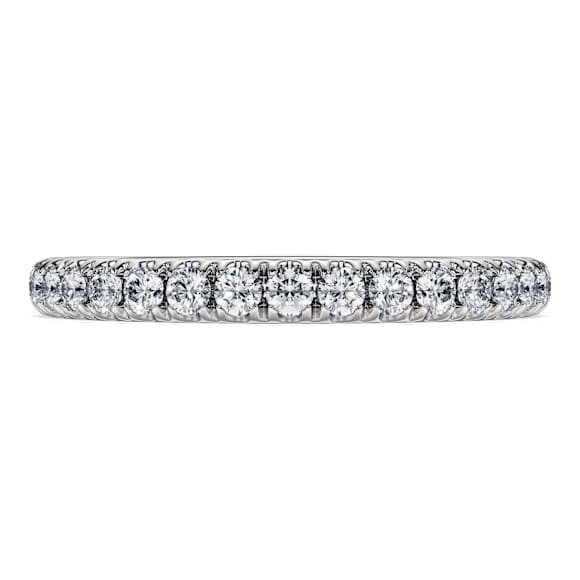 Eternity band ring, Lab-grown diamonds 0.4 ct tw, Round shape, 14K white gold - Swarovski, 5696990