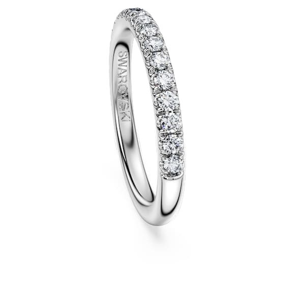 Eternity band ring, Lab-grown diamonds 0.4 ct tw, Round shape, 14K white gold - Swarovski, 5696990