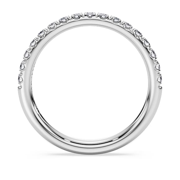 Eternity band ring, Lab-grown diamonds 0.4 ct tw, Round shape, 14K white gold - Swarovski, 5696990