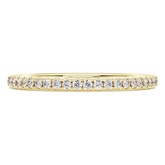 Eternity band ring, Lab-grown diamonds 0.2 ct tw, Round shape, 14K yellow gold - Swarovski, 5697000