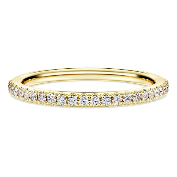 Eternity band ring, Lab-grown diamonds 0.2 ct tw, Round shape, 14K yellow gold - Swarovski, 5697002