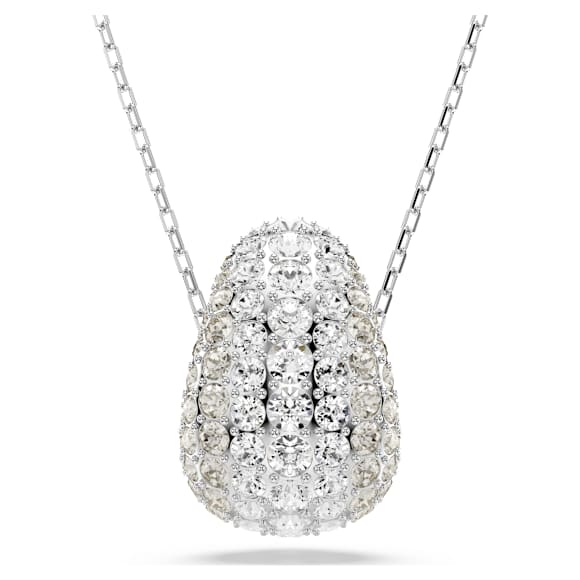 Sublima medál, Körmetszéses, Fehér, Ródium bevonattal - Swarovski, 5697190