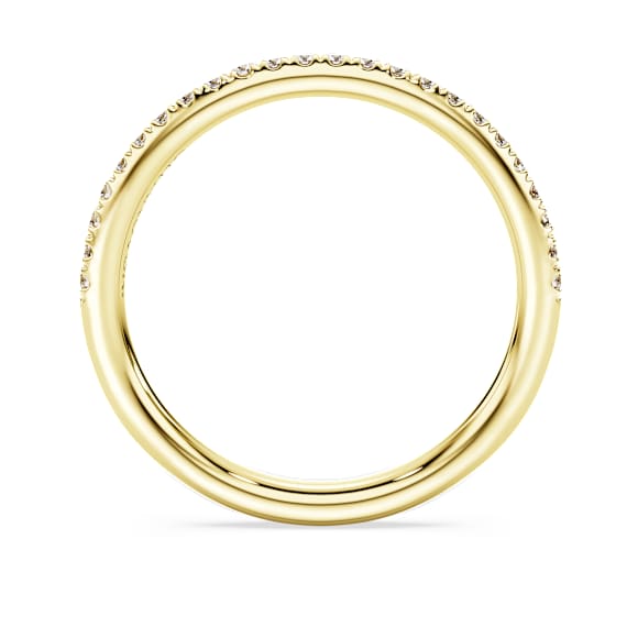 Eternity band ring, Lab-grown diamonds 0.2 ct tw, Round shape, 14K yellow gold - Swarovski, 5697453