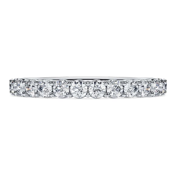 Eternity band ring, Lab-grown diamonds 0.5 ct tw, Round shape, 14K white gold - Swarovski, 5697466