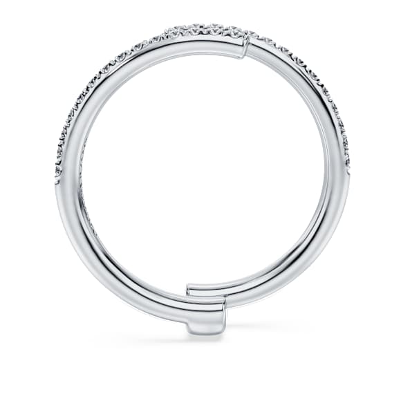 Inel deschis Eternity, Diamante create în laborator 0.2 ct tw, Formă rotundă, Aur alb 18K - Swarovski, 5697689