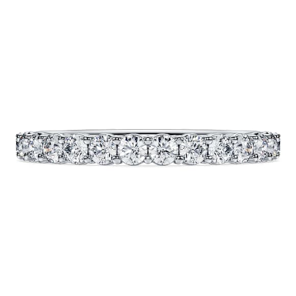 Prstan obroček Eternity, Laboratorijsko gojeni diamanti 0,5 ct tw, Okrogla oblika, 18-karatno belo zlato - Swarovski, 5697706