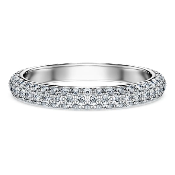 Eternity band ring, Lab-grown diamonds 0.75 ct tw, Round shape, 18K white gold - Swarovski, 5697710