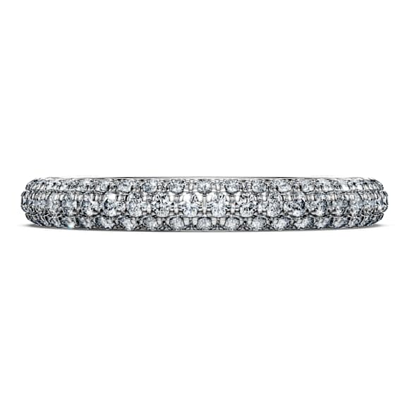 Eternity band ring, Lab-grown diamonds 0.75 ct tw, Round shape, 18K white gold - Swarovski, 5697710