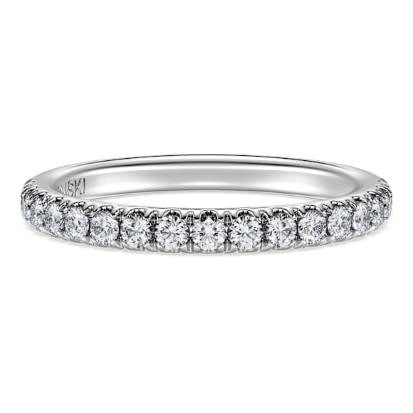 Eternity band ring, Lab-grown diamonds 0.4 ct tw, Round shape, 18K white gold - Swarovski, 5697717