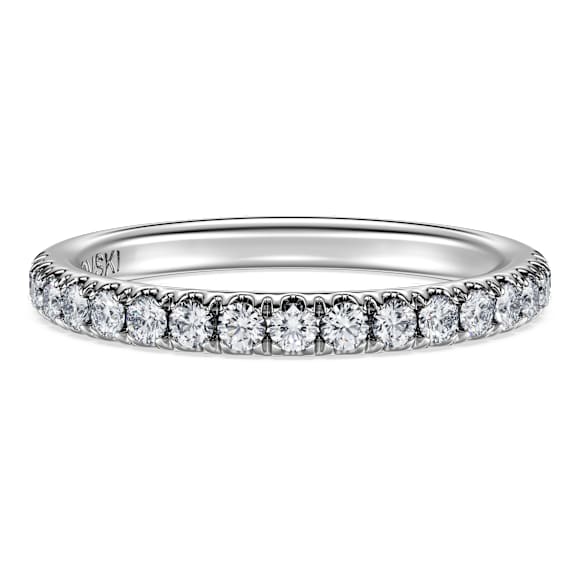 Eternity band ring, Lab-grown diamonds 0.4 ct tw, Round shape, 18K white gold - Swarovski, 5697721