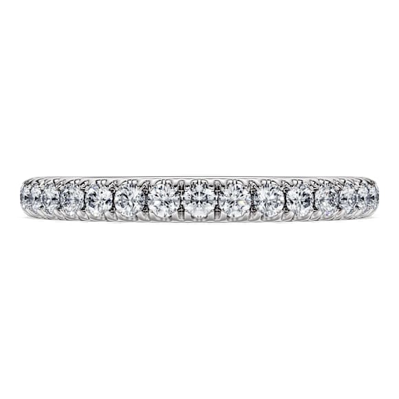 Eternity band ring, Lab-grown diamonds 0.4 ct tw, Round shape, 18K white gold - Swarovski, 5697721