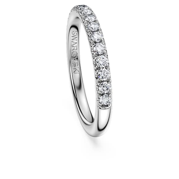 Eternity band ring, Lab-grown diamonds 0.4 ct tw, Round shape, 18K white gold - Swarovski, 5697721