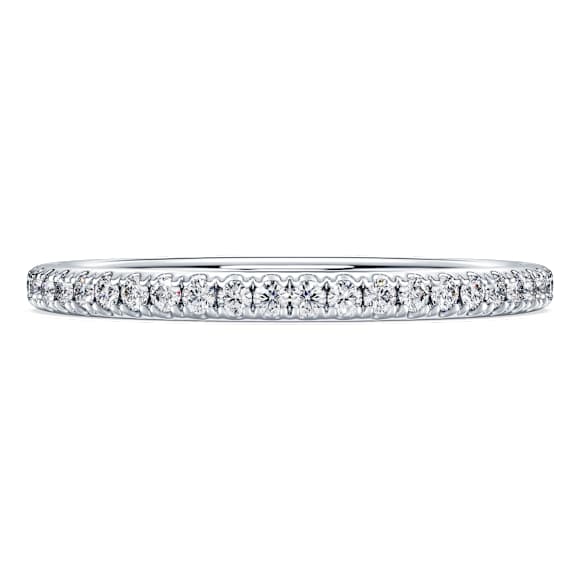 Eternity Bant yüzük, Laboratuvarda üretilmiş elmaslar 0,2 karat toplam ağırlık, Yuvarlak şekil, 18k beyaz altın - Swarovski, 5697724
