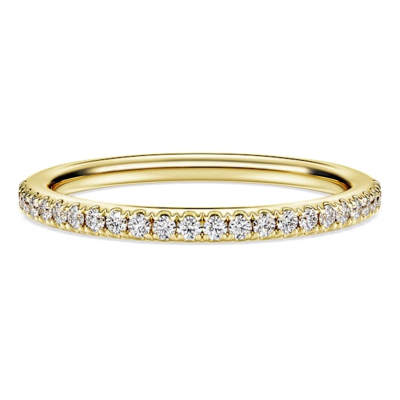 Eternity band ring, Lab-grown diamonds 0.2 ct tw, Round shape, 18K yellow gold - Swarovski, 5697734