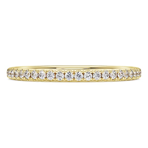 Eternity band ring, Lab-grown diamonds 0.2 ct tw, Round shape, 18K yellow gold - Swarovski, 5697734