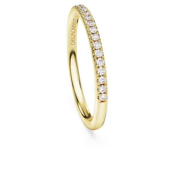 Eternity band ring, Lab-grown diamonds 0.2 ct tw, Round shape, 18K yellow gold - Swarovski, 5697734
