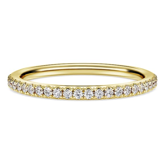 Eternity band ring, Lab-grown diamonds 0.2 ct tw, Round shape, 18K yellow gold - Swarovski, 5697736