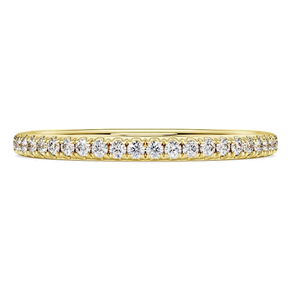 Eternity band ring, Lab-grown diamonds 0.2 ct tw, Round shape, 18K yellow gold - Swarovski, 5697736