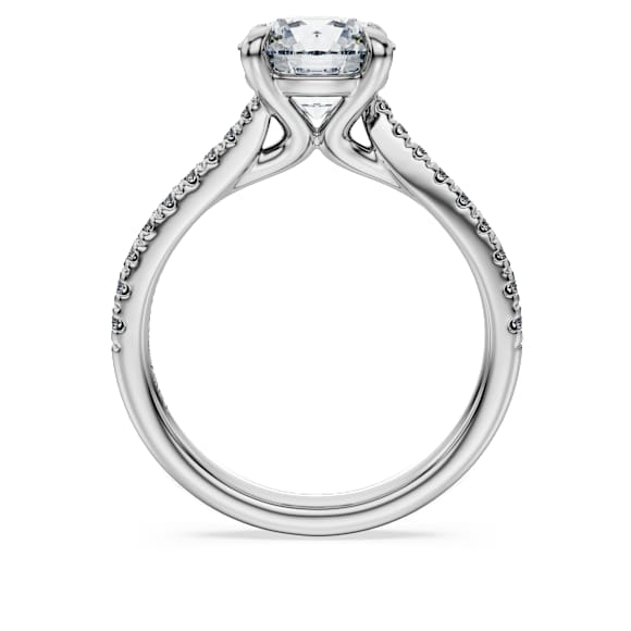 Eternity solitaire ring, Lab-grown diamonds 2.25 ct tw, Round shape, 18K white gold - Swarovski, 5697738