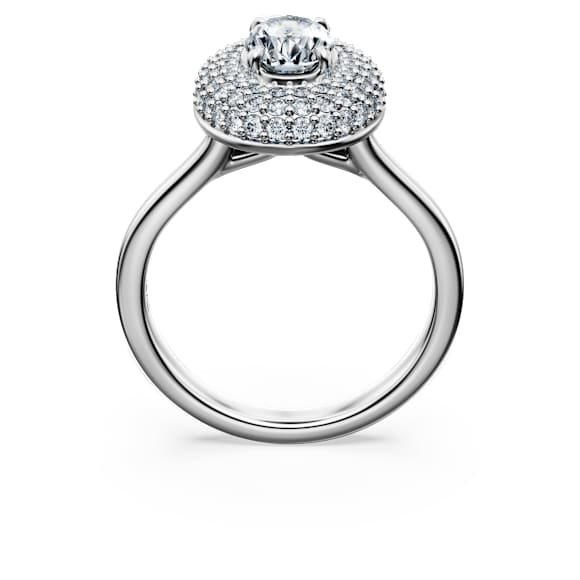 Eternity 單鑽光環戒指, 總重 1.5 克拉培育鑽石, 混合形状, 18K 金（白色) - Swarovski, 5697747