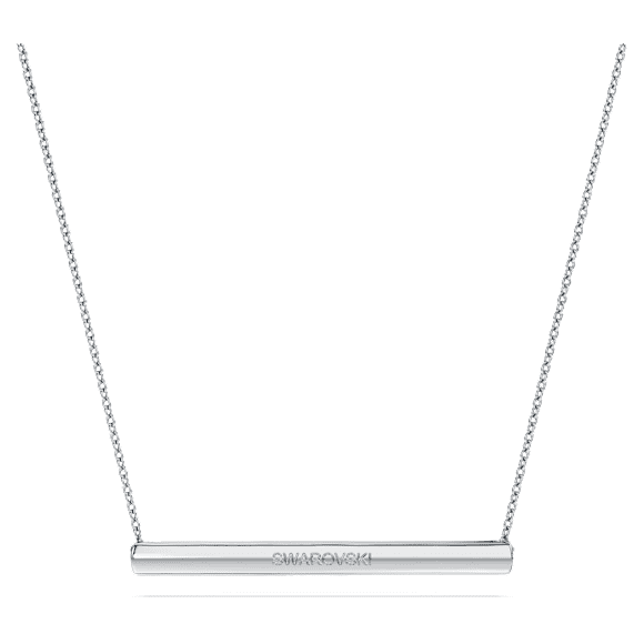 Colgante de barra Eternity, Diamantes creados en laboratorio (peso total de 0,5 quilate), Forma redonda, Oro blanco de 18 quilates - Swarovski, 5697762
