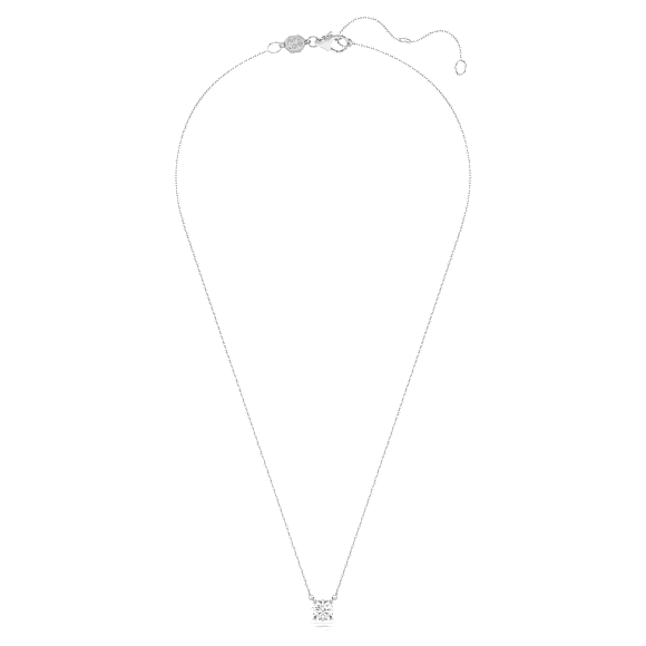 Eternity solitaire pendant, Lab-grown diamonds 1 ct tw, Round shape, 18K white gold - Swarovski, 5697765