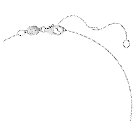 Eternity solitaire pendant, Lab-grown diamonds 1 ct tw, Round shape, 18K white gold - Swarovski, 5697765