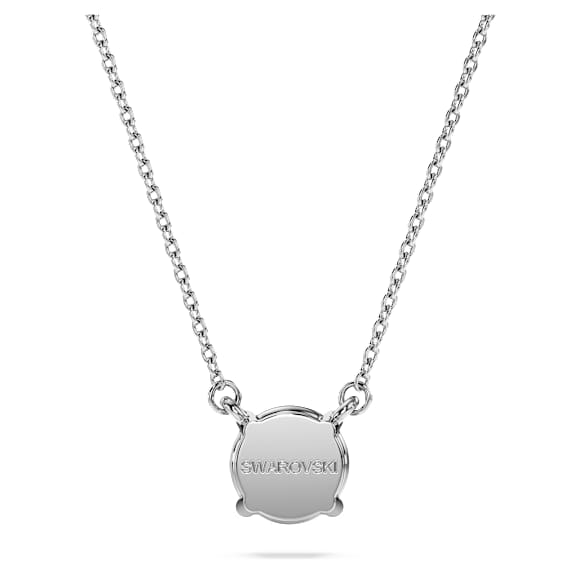 Eternity solitaire pendant, Lab-grown diamonds 1 ct tw, Round shape, 18K white gold - Swarovski, 5697765