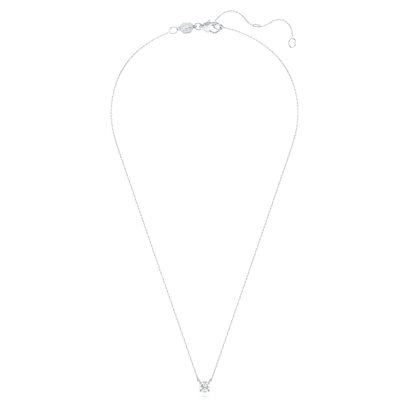 Colgante solitario Eternity, Diamantes creados en laboratorio (peso total de 0,5 quilate), Forma redonda, Oro blanco de 18 quilates - Swarovski, 5697767